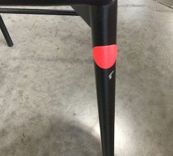 Open Box: Maison Leather Counter Height Bar Stool (24") - Vintage Midnight, Antique Bronze Leg