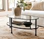 Tanner Oval Glass Coffee Table (47.5")