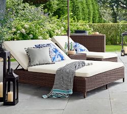 Torrey Wicker Outdoor Double Chaise Lounge