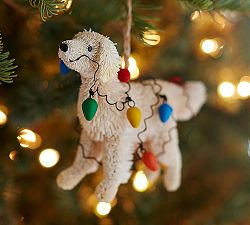 Bottle Brush Tangled Lab Ornament