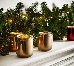 Brie Handcrafted Mercury Glass Hurricane Candle Holder