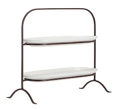 Cambria Stoneware Tiered Stand