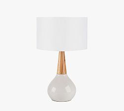 Cowan Ceramic &amp; Wood Table Lamp (19")