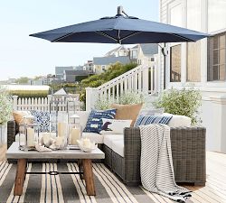 Faux Natural Fiber Outdoor Pillow