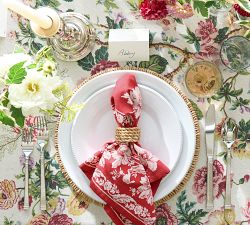 Garden Floral Cotton/Linen Tablecloth
