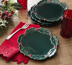 Holly Salad Plates - Set of 4