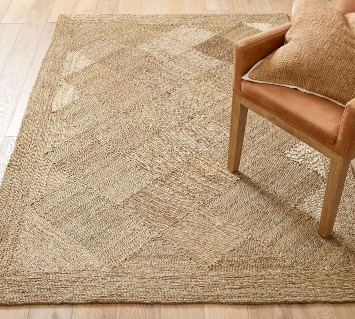 Pottery Barn Salvino Diamond Jute Rug