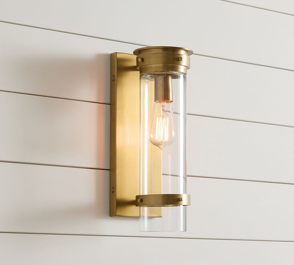 Solomon Recycled Glass Outdoor Sconce (14") by Pottery Barn