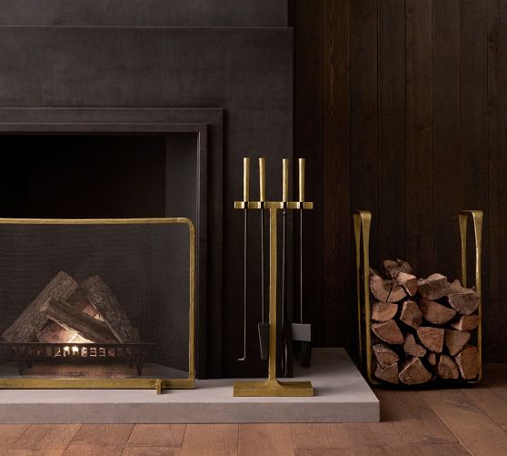 Pottery Barn Bodhi Fireplace Log Holder - Thumbnail 4