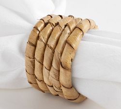 Malibu Handcrafted Seagrass Napkin Rings - Set of 4