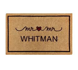 Personalized Marriage Heart Doormat