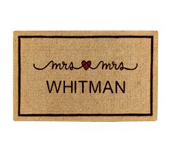 Personalized Marriage Heart Doormat