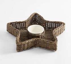 Americana Woven Star Chip &amp; Dip Serving Platter
