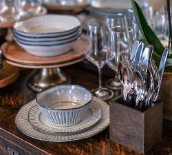 Colonnade Stoneware 16-Piece Double Bowl Dinnerware Set