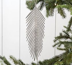 Silver Metal Leaf Ornament