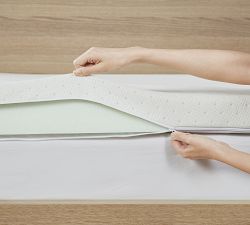 Green Tea Foam Mattress Topper with Removable Cooling Cover