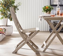 Indio Eucalyptus Folding Outdoor Bistro Chair