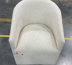 Open Box: Baldwin Upholstered Barrel Back Dining Armchair - Performance Boucle Oatmeal