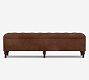 Lorraine Tufted Leather King Storage Bench