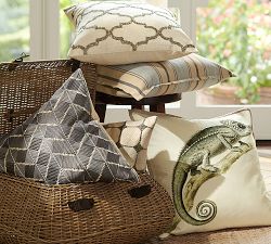 Phulkari Embroidered Chevron Pillow Cover