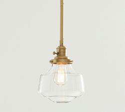Schoolhouse Glass Pole Pendant (8"-12")
