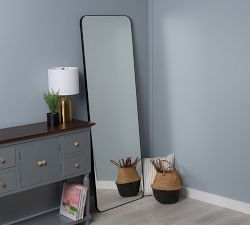 Slim Profile Rounded Edge Floor Mirror