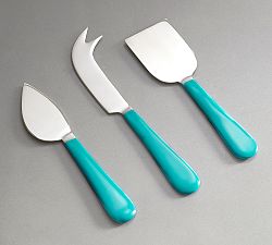 Enamel Cheese Knives, Set of 3