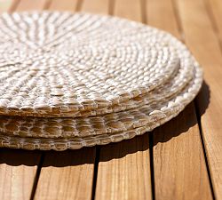 Painted Seagrass Charger Plate