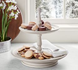 Turned Wood Tiered Stand