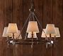 Linen Tapered Clip-On Chandelier Shades, Set of 3 (6")