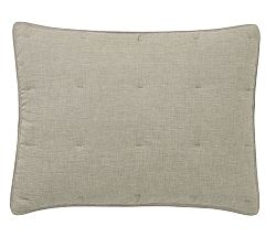Open Box: Belgian Flax Linen Comforter Shams, Standard, Set of 2 - Bamboo