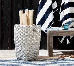 Torrey All-Weather Wicker Baskets - White Wash