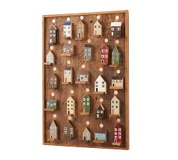 Wooden Houses Wall Advent Calendar
