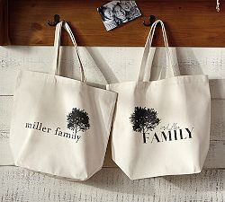 Personalized Family Grocery Tote Bag