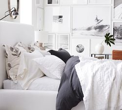 Belgian Flax Linen Patchwork Quilt &amp; Shams