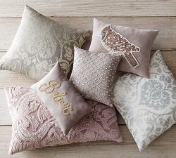 Iona Metallic Embroidered Pillow Cover