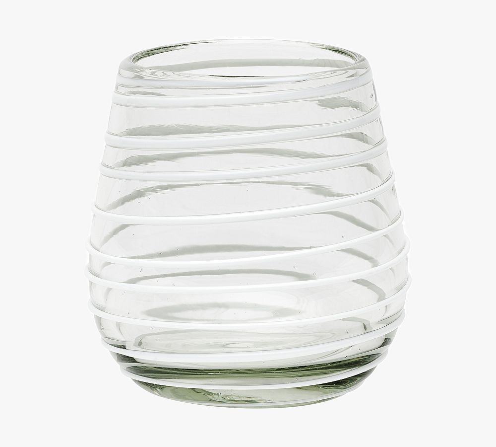 Spiral Recycled Stemless Wine Glass Set by Pottery Barn