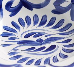 Puebla Porcelain Wide Rim Serving Bowl