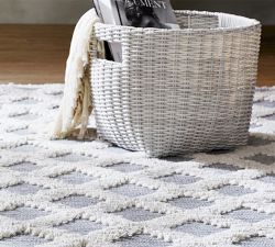 Torrey All-Weather Wicker Baskets - White Wash