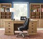 Hayes Tufted Leather Swivel Desk Chair