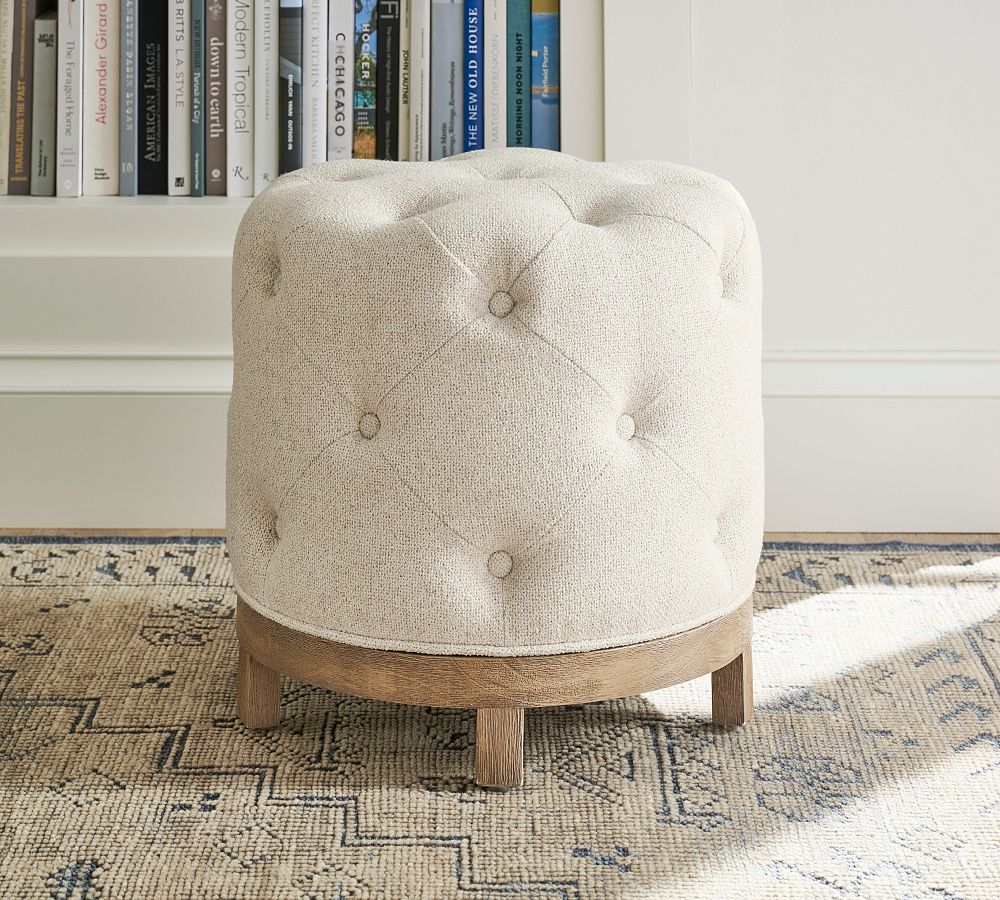 Jake Tufted Swivel Stool by Pottery Barn
