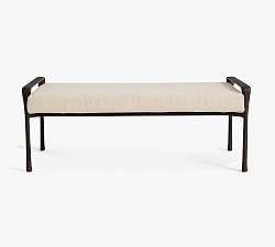 Open Box: Bodhi Upholstered King Bench - Off White Dhuri, Bronze