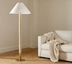 Sterling Travertine Floor Lamp (65")