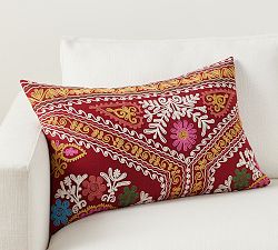 Ulla Embroidered Lumbar Pillow