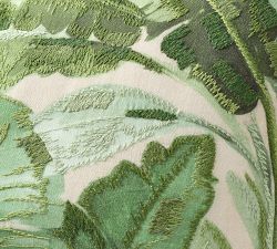 Vintage Islands Palm Embroidered Lumbar