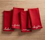 Holiday Sentiment Organic Cotton Napkins - Set of 4