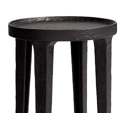 Jamie Round Metal Accent Table (12")