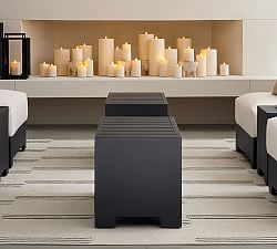 Malibu Metal Platform Modular Outdoor Side Table (33")