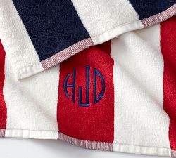 Reversible Awning Striped Beach Towel