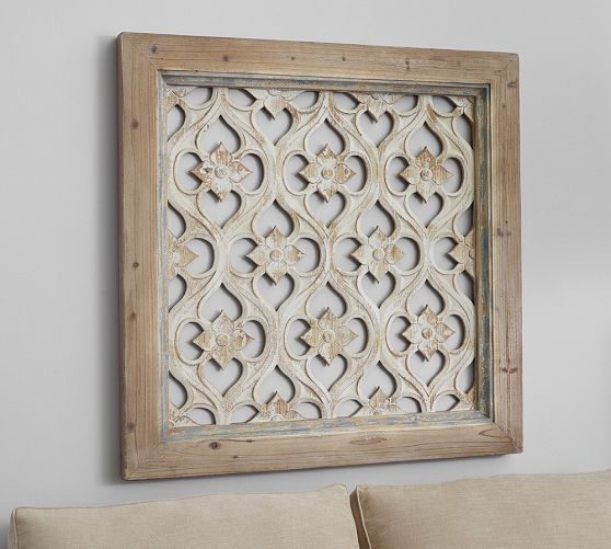 Hempstead Carved Wood Wall Art Panel